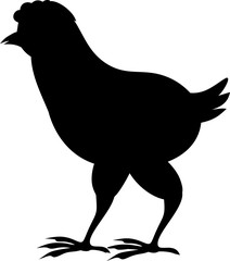 Black silhouette of chick