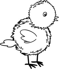 Chick coloring page