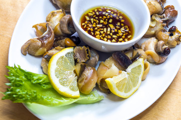 sea snails with lemon