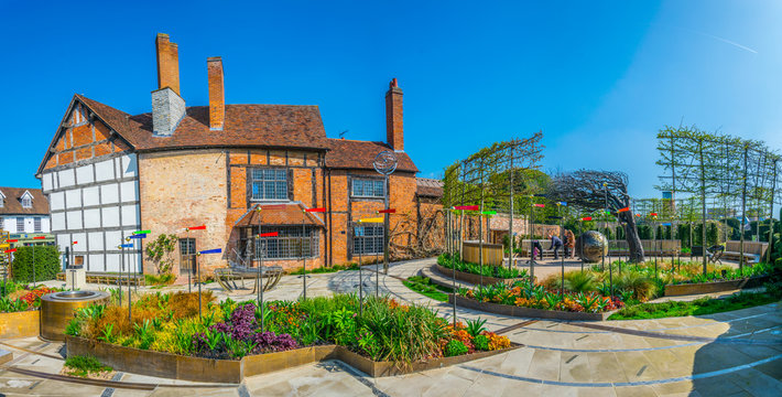 View Of The New Place In Stratford Upon Avon Where William Shakespeare Lived, England