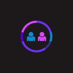 phone contact, operator icon, logo design for communication 