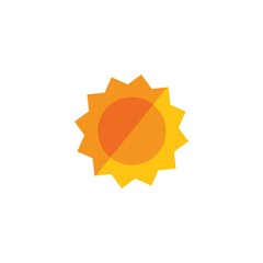 sun logo design with flat style
