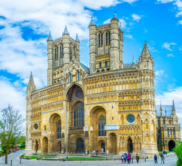 View of the lincoln cathedral, England