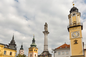 Fototapeta na wymiar Towers of Banska Bystrica, Slovakia.