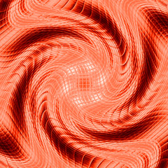 Red orange abstract spiral rotate star card for banner background