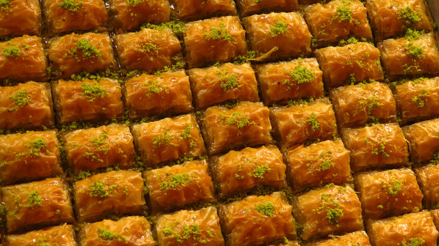 Traditional Baklava Sold at Spice Bazaar