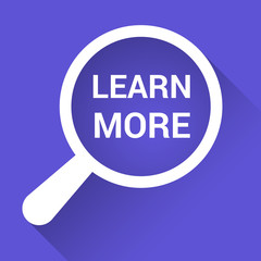 Education Concept: Magnifying Optical Glass With Words Learn More