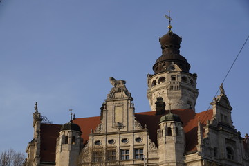 Fototapeta premium New Town Hall (Neues Rathaus) in Leipzig, Germany