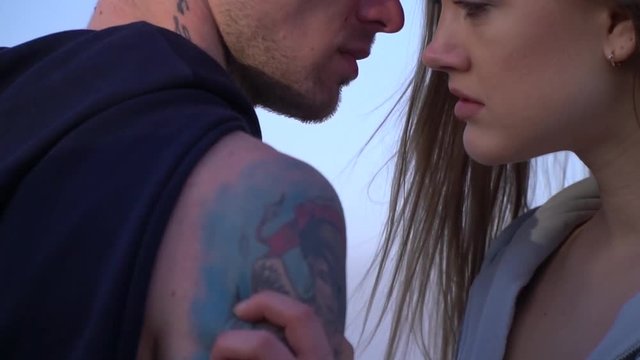 The guy does not know how to behave after a quarrel with a girl and can not forgive her betrayal