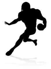 American Football Player Silhouette