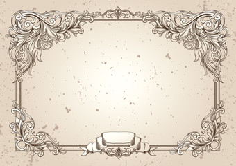 Vintage decorative frame