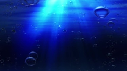 Sunlight in Underwater. Background 