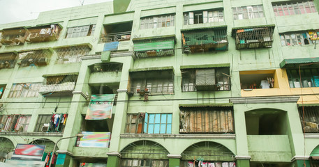 A multi-storey house in a poor area of Manila. Philippines.