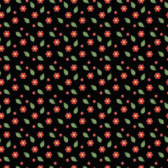 Pattern on black "a la russe"