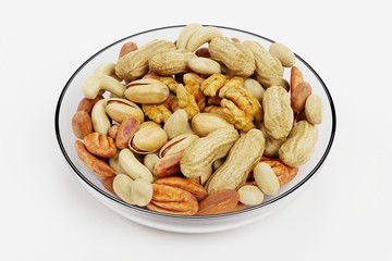 Realistic 3D Render of Nuts Collection