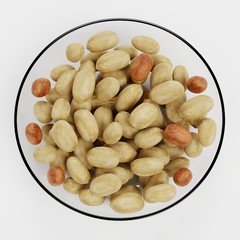 Realistic 3D Render of Peanuts