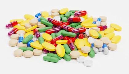 Realistic 3D Render of Pills (Medicine)