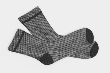 Realistic 3D Render of Winter Socks