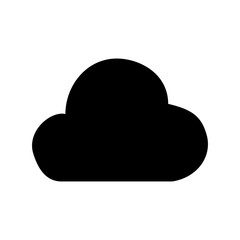 Cloud Icon Vector. Simple flat symbol. Perfect Black pictogram illustration on white background.
