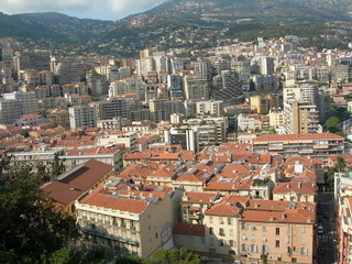 Monako, panorama Monte Carlo - obrazy, fototapety, plakaty