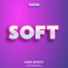 Soft Gradent Text Effect vector Mockup