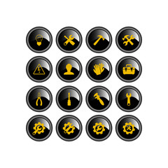 Tools icon. Flat vector icon set