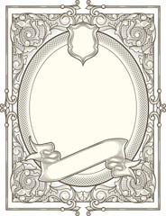 Vintage decorative ornate blank
