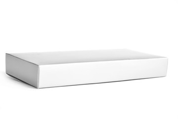 Naklejka premium Isolated close flat white box 