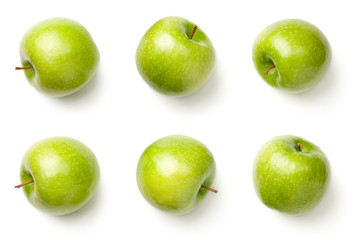 Green Apples Isolated on White Background