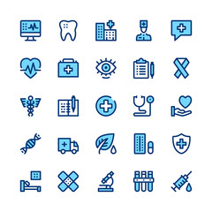 Fototapeta na wymiar Medicine and healthcare line icons set. Modern graphic design concepts, simple symbols, elements, pictograms collection. Minimal thin line design. Premium quality. Pixel perfect. Vector outline icons