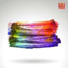 Brush stroke and texture. Grunge vector abstract hand - painted element. Underline and border design.