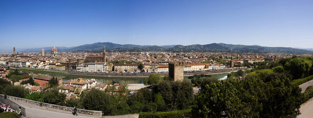 Fototapeta na wymiar Italia, Toscana, Firenze, veduta della città da piazzale Michelangelo.