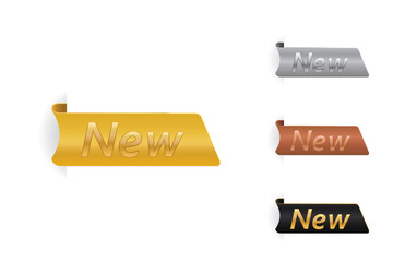 Set of new label design. Vector illustration