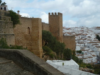 Fototapeta na wymiar Walls of Ronda fortress, Spain