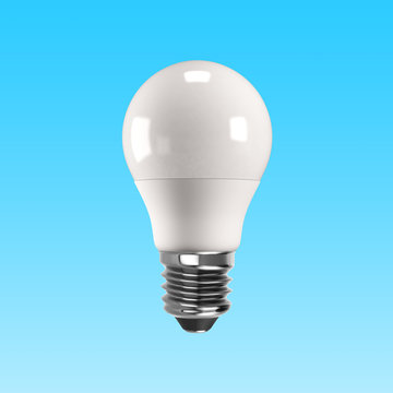 LED bulb for energy saving concept, 3D illustration.