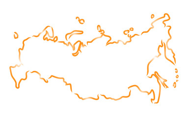 Stylized sketch map of Russia