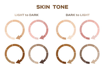 skin tone index color . infographic vector