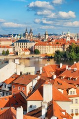 Obraz premium Prague skyline rooftop view
