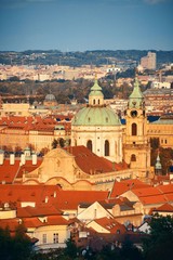 Prague skyline rooftop view dome