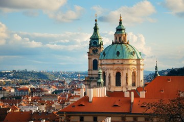 Fototapeta premium Prague skyline rooftop view dome
