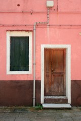 Fototapeta na wymiar Colorful Burano closeup