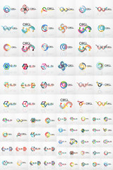 Logo mega collection, abstract business icon set