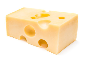 cheddar cheese isolated on white background