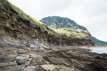 Stones with lava formation at Yongmeori Beach, Sanbang-ro, Jeju Island, South Korea