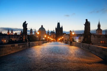 Charles Bridge at night