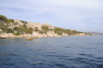 Paisaje de la Costa Esmeralda, ISla De Cerdeña, Italia
