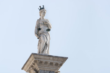 Obraz na płótnie Canvas statue of justice, legal law concept (neutral style picture) 