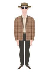 Man in retro dressing