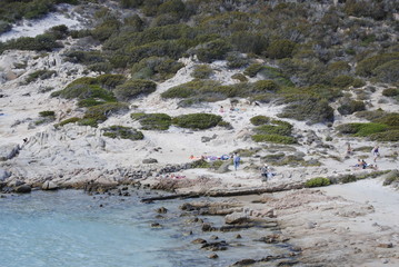 Cala de agua transparente en la Isla de Cerdeña, Italia