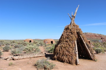 Tipi in American desert